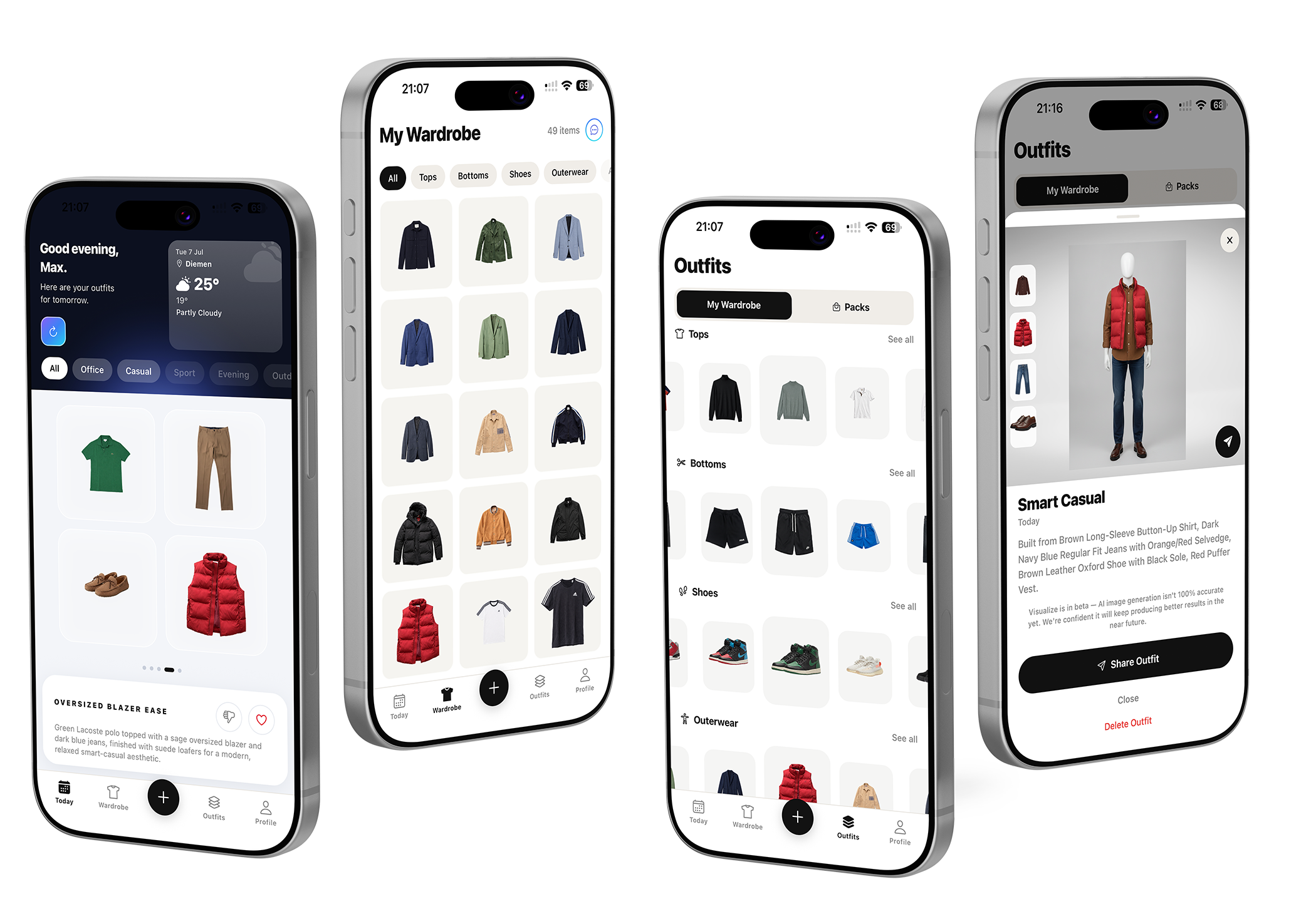 Looks app screens